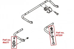 Ford Focus MK2 / MK3 / Mazda 3 / 5 PREMACY / Volvo C30 / C70 / S40 / V40 / V50 2003-2019 Bakre Krängningshämmare Hardrace
