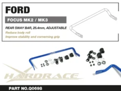 Ford Focus MK2 / MK3 / Mazda 3 / 5 PREMACY / Volvo C30 / C70 / S40 / V40 / V50 2003-2019 Bakre Krängningshämmare Hardrace