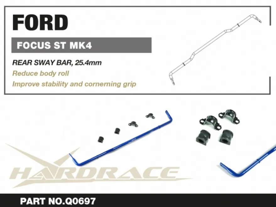 Ford FOCUS ST (Hatchback) 19+ MK4 Bakre Krängningshämmare 25.4mm Hardrace