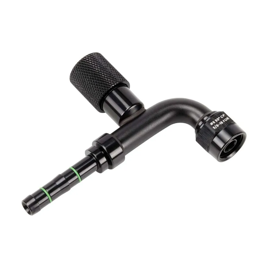 5/8-18 FOR till -6 90 Grader - AC Slangände - Påfyllningsport HPT7 Design