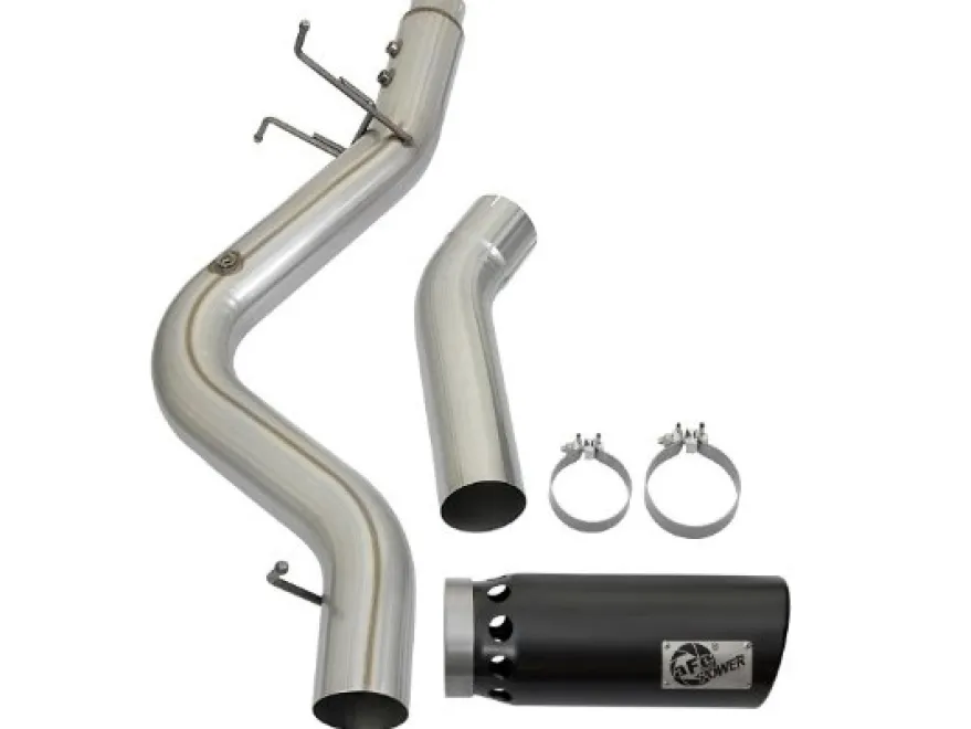 GM Diesel Pick-up 2017-2019 V8-6.6L (td) L5P HD 5in 409-SS DPF-Back Sportavgassystem aFe Power - Svarta Utblås