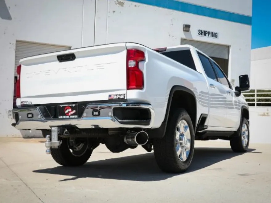 GM Diesel Pick-up 2022-2023 V8-6.6L (td) L5P Large Bore-HD 5 IN 409 SS DPF-Back Sportavgassystem Polerade Utblås aFe Power