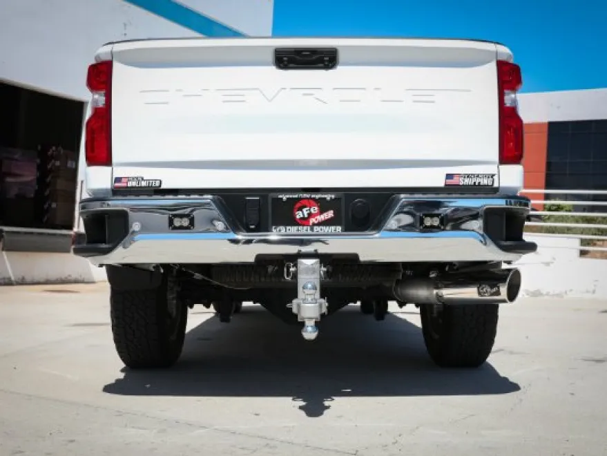 GM Diesel Pick-up 2022-2023 V8-6.6L (td) L5P Large Bore-HD 5 IN 409 SS DPF-Back Sportavgassystem Polerade Utblås aFe Power