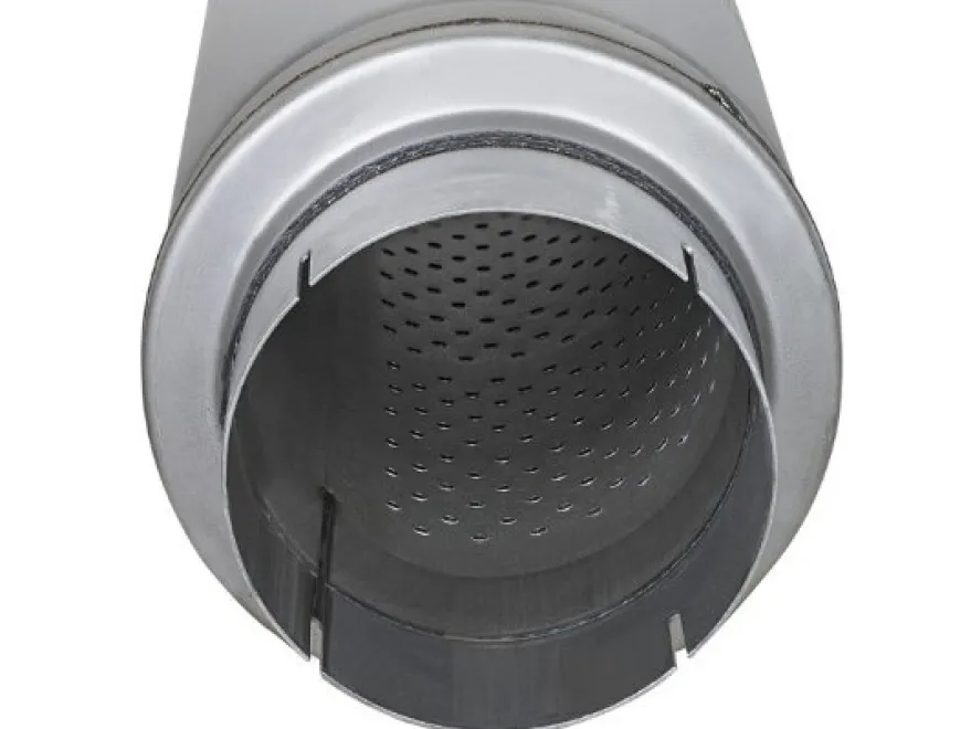 GM Full Size/Classic Pickup 5in Center/Center 24in L x 7in Diameter Rund Ljuddämpare aFe Power - Aluminiserat Stål