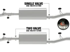 GM Silverado/Sierra 1500 2019-2020 V8-6.2L Apollo GT Series 3in 409 SS Muffler Delete Rör aFe Power