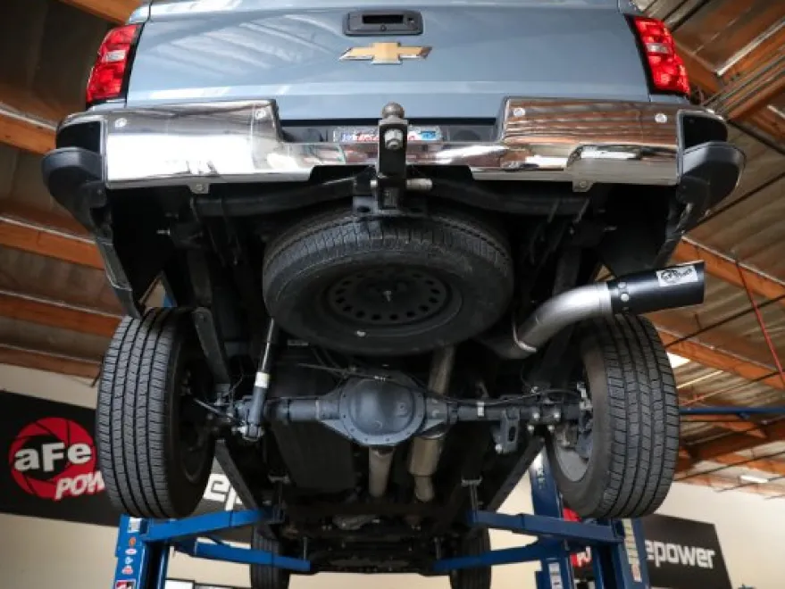 GM Silverado/Sierra 1500 2014-2018 V8-6.2L Apollo GT Series 4in 409SS Cat-Back Sportavgassystem Polerade Utblås aFe Power