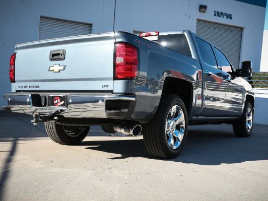 GM Silverado/Sierra 1500 2014-2018 V8-6.2L Apollo GT Series 4in 409SS Cat-Back Sportavgassystem Polerade Utblås aFe Power