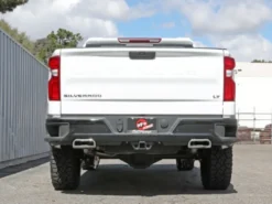 GM Silverado/Sierra 1500 2019-2025 V8-6.2L Gemini XV 4in till Dubbel 3in 304 SS Sportavgassystem Med Cutout aFe Power - Svarta Utblås