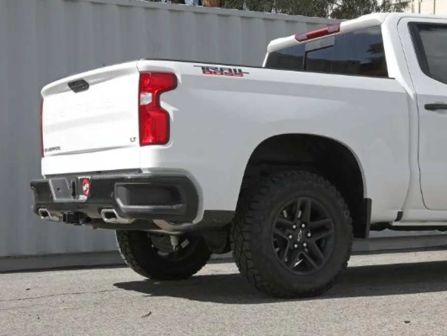 GM Silverado/Sierra 1500 2019-2025 V8-6.2L Gemini XV 4in till Dubbel 3in 304 SS Sportavgassystem Med Cutout aFe Power - Svarta Utblås