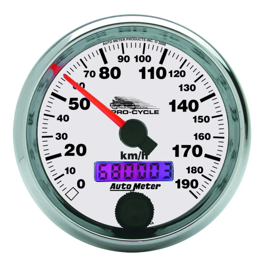 Hastighetsmätare 66.7mm 190 KMH (Elektrisk) Vit PRO-CYCLE