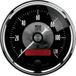 Hastighetsmätare 87mm 120MPH (Elektrisk) PRESTIGE BLACK DIAMOND