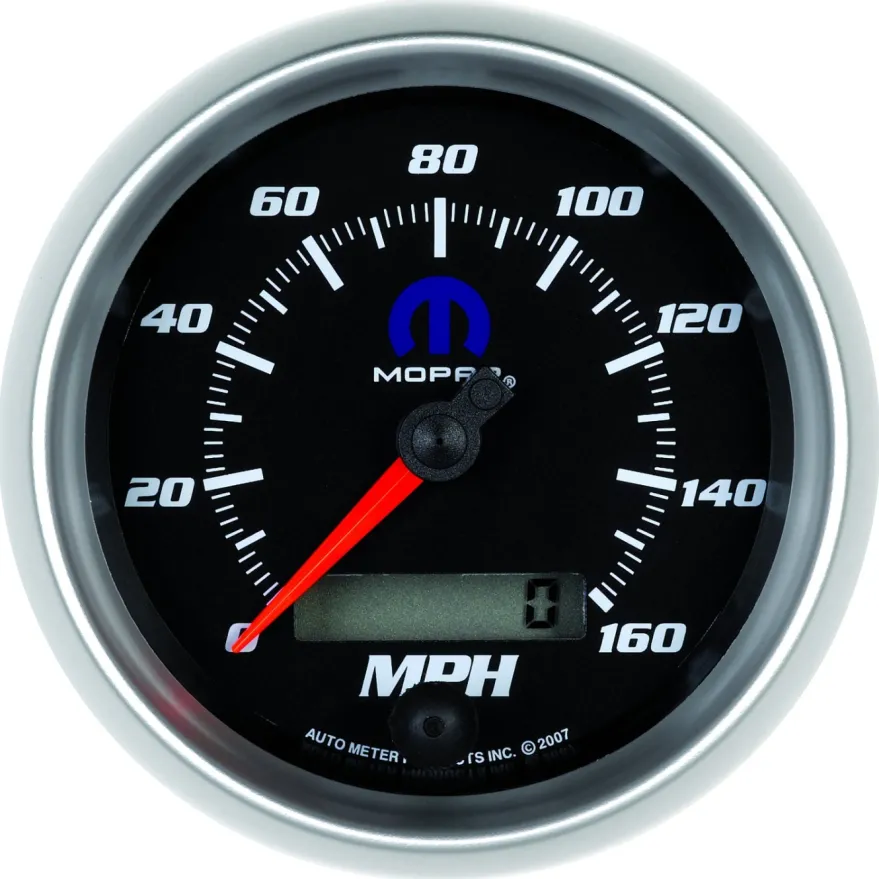 Hastighetsmätare 87mm 160MPH (Elektrisk) Programerbar Svart MOPAR