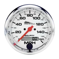 Hastighetsmätare 100mm 160 MPH (Elektrisk) Vit PRO-CYCLE