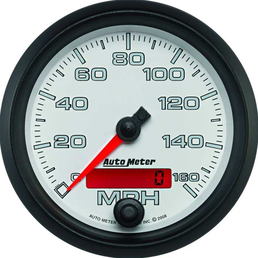 Hastighetsmätare 87mm 160MPH (Elektrisk) Programerbar Vit PRO-CYCLE