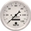 Hastighetsmätare 127mm 120MPH (Elektrisk) OLD TYME WHITE