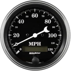 Hastighetsmätare 87mm 120MPH (Elektrisk) OLD TYME BLACK