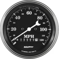 Hastighetsmätare 87mm 120MPH (Elektrisk OLD TYME BLACK