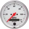 Hastighetsmätare 87mm 120MPH (Elektrisk). PROG. W/ LCD ODO ARCTIC Vit