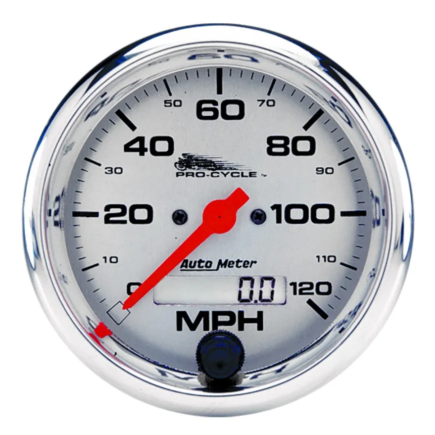 Hastighetsmätare 100mm 120 MPH (Elektrisk) Silver PRO-CYCLE