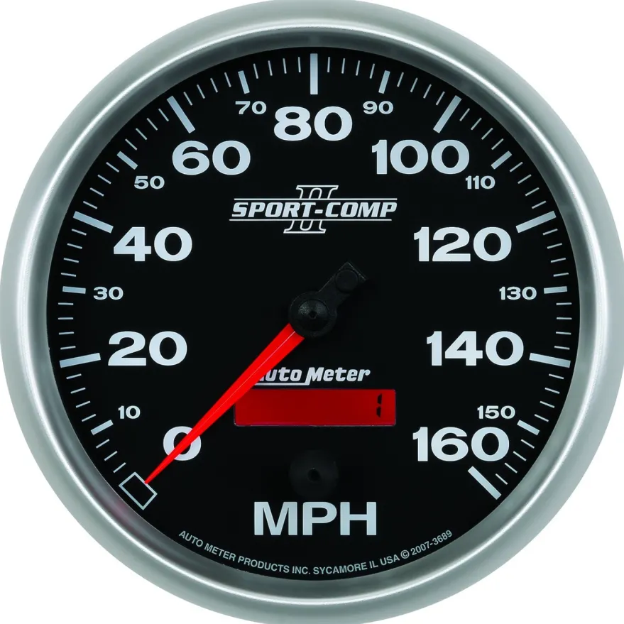 Hastighetsmätare 127mm 160MPH (Elektrisk) Programerbar SPORT-COMP II