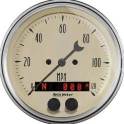 Hastighetsmätare 87mm 120MPH GPS ANTIQUE BEIGE