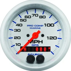 Hastighetsmätare 87mm 140MPH GPS-styrd MARINE Vit
