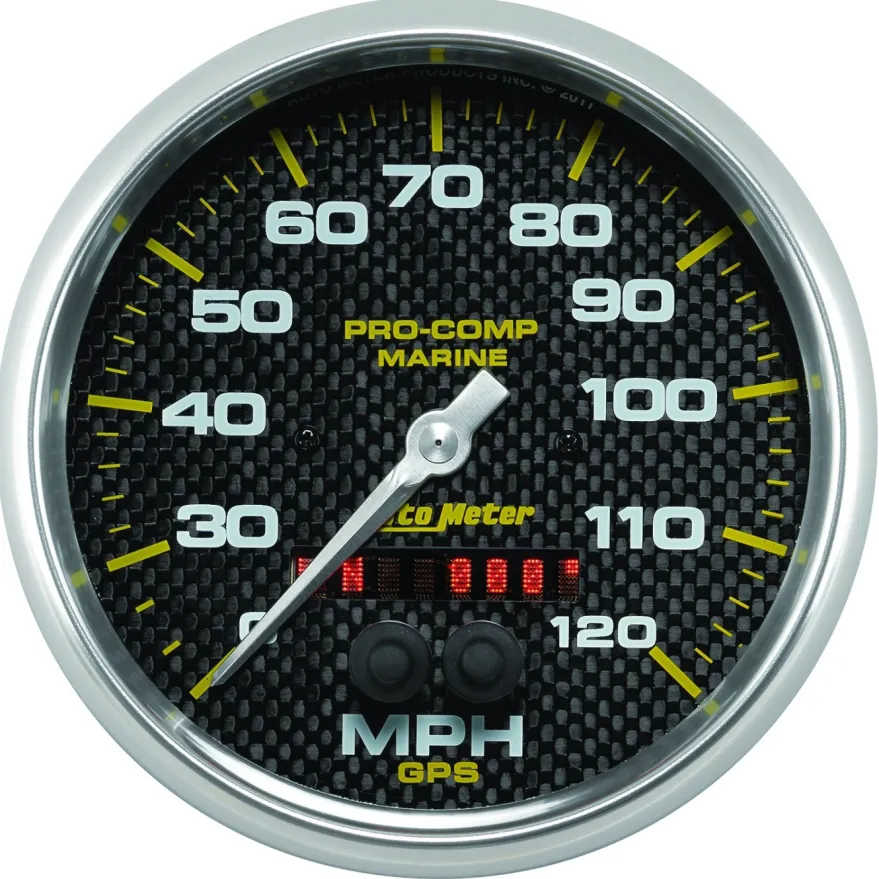 Hastighetsmätare 127mm 120MPH GPS-styrd MARINE CARBON FIBER