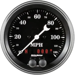 Hastighetsmätare 87mm 120MPH GPS-styrd OLD TYME BLACK