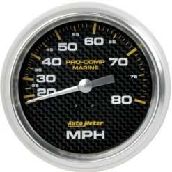Hastighetsmätare 87mm 80MPH (Mekanisk) MARINE CARBON FIBER