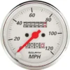 Hastighetsmätare 3 1/8'' 120MPH (Mekanisk) ARCTIC Vit