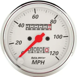 Hastighetsmätare 3 1/8'' 120MPH (Mekanisk) ARCTIC Vit