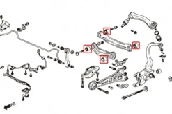 Honda Bakre Lateral-stagsbussningar Hardrace