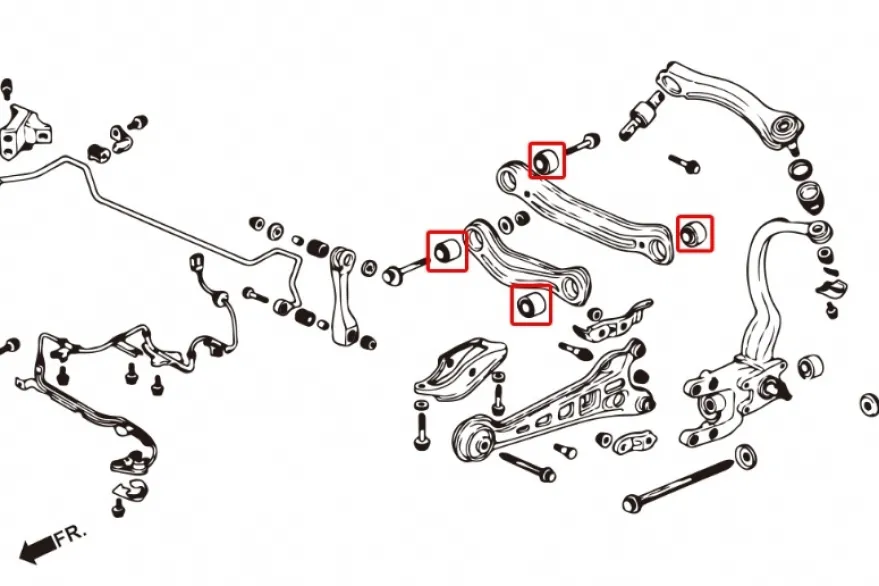 Honda Bakre Lateral-stagsbussningar Hardrace