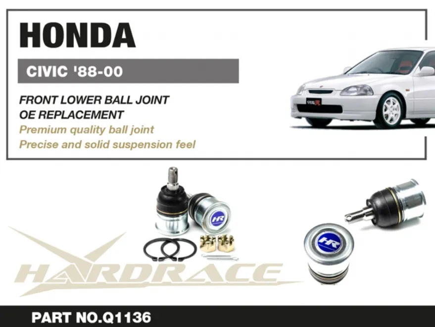 Honda Civic / CR V / CRX / Del sol / Integra DA / DC2 1988-2001 Främre Nedre Spindelled Hardrace