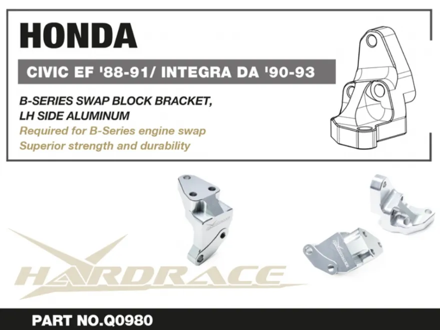 Honda Civic / CRX / Integra DA 1988-1993 B-series Swap Motorfäste - Vänster Sida Hardrace