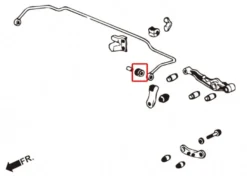 Honda Civic EG TYPE-R / Integra Type-R Bakre Yttre Krängningshämmarbussningar Hardrace