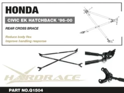 Honda Civic EJ/EK 1996-2000 Bakre Cross Brace Hardrace