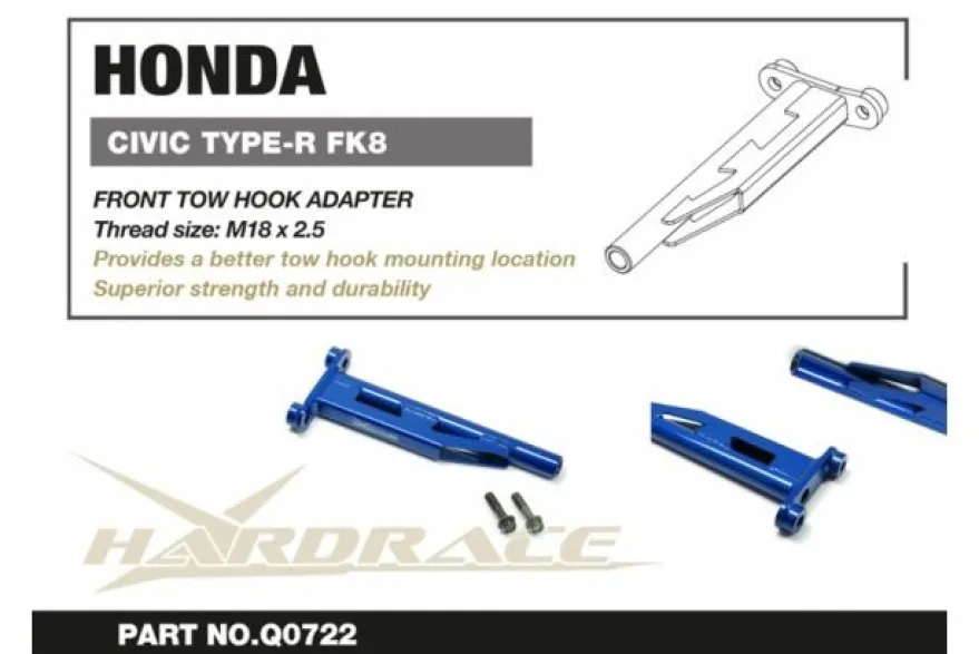 Honda Civic 17- FK8 TYPE-R Främre Dragögleadapter Hardrace