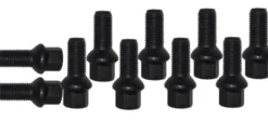 HR-B1453702pkt H&R paket hjulbultar 10st M14x1,5 sfärisk för Mercedes fälgar Svart, Längd 37mm
