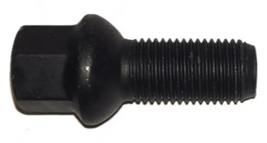 HR-B1452803pkt Paket hjulbultar 10st M14x1.5 Sfärsiska Svart, Längd 28mm 10 st bultar VAG