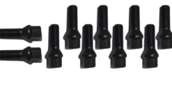 HR-B14253501Pkt Paket hjulbultar 10st M14x1.25 BMW Mini Koniska Svart, Längd 35mm 10 st bultar