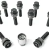 HR-B1457406SET H&R Bultsats inkl låsbutar M14x1,5 Sfäriskt 14mm säte rörlig aluminium kona Porsche Taycan Svart, Längd 74/59mm
