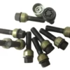 HR-B1456306SET H&R Bultsats inkl låsbutar M14x1,5 Sfäriskt 14mm säte rörlig aluminium kona Porsche Taycan Svart, Längd 63/48mm