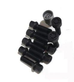 HR-B1456502SET H&R Bultsats inkl låsbutar M14x1,5 Sfäriskt 14mm säte Svart, Längd 65mm