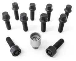 HR-B1454502SET H&R Bultsats inkl låsbutar M14x1,5 Sfäriskt 14mm säte Svart, Längd 45mm
