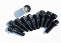 HR-B1454301SET H&R Bultsats inkl låsbutar M14x1.5 Konisk Svart, Längd 43mm
