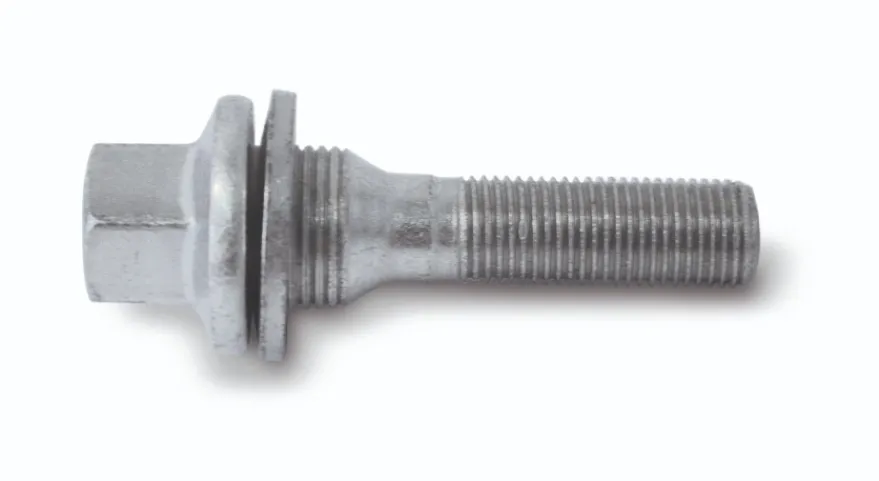 HR-12255406 H&R hjulbult M12x1,25 För Citroen Peugeot originalfälg med rörlig flat skiva total Längd inkl skiva Silver, Längd 59mm