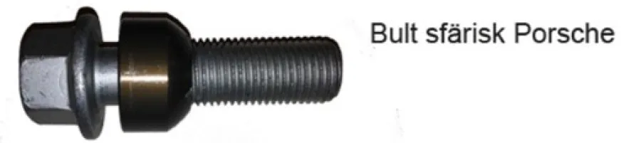 HR-1456806 H&R hjulbult M14x1,5 sfärisk 14mm säte rörlig aluminium kona Porsche Taycan Silver, Längd 68/53mm