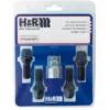 H&R Låsbultsats HR-B1252801KEY4 M12x1,5 Konisk Svart, Längd 28mm