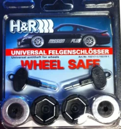 H&R Låsbultsats HR-10217-1 Universal Passar M12 M14 bultar Sats om 4 st inkl nyckel Version